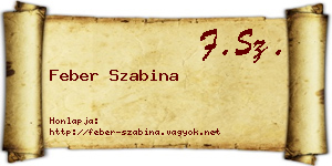 Feber Szabina névjegykártya